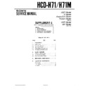 Sony HCD-H71, HCD-H71M Service Manual
