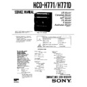 Sony HCD-H771, HCD-H771D, MHC-771, MHC-D6, MHC-G77 Service Manual