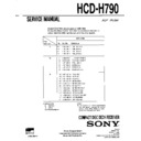 Sony HCD-H790, MHC-790 Service Manual