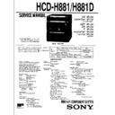 Sony HCD-H881, HCD-H881D, MHC-881, MHC-D7, MHC-G88 Service Manual