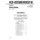 Sony HCD-HDX500, HCD-HDX501W Service Manual
