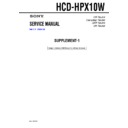 Sony HCD-HPX10W Service Manual