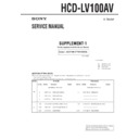 Sony HCD-LV100AV Service Manual