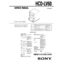 Sony HCD-LV60, LBT-LV60KR Service Manual