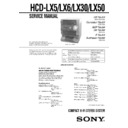 Sony HCD-LX30, HCD-LX5, HCD-LX50, HCD-LX6, LBT-LX30, LBT-LX5, LBT-LX50, LBT-LX6 Service Manual