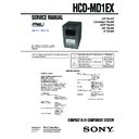 Sony HCD-MD1DX, HCD-MD1EX Service Manual