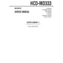 Sony HCD-MD333 Service Manual