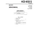 Sony HCD-MD515 Service Manual