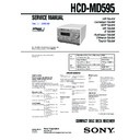 Sony HCD-MD595 Service Manual