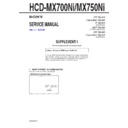 Sony HCD-MX700NI, HCD-MX750NI (serv.man2) Service Manual
