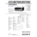 Sony HCD-MX700NI, HCD-MX750NI Service Manual