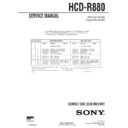 Sony HCD-R880 Service Manual