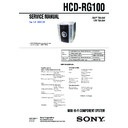 Sony HCD-RG100, MHC-RG100 Service Manual