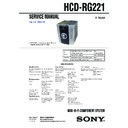 Sony HCD-RG221, MHC-RG221 Service Manual