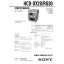 Sony HCD-RG30, MHC-DX20, MHC-RG30 Service Manual