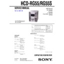Sony HCD-RG55, HCD-RG55S, MHC-RG55, MHC-RG55S Service Manual