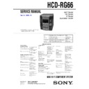 Sony HCD-RG66, MHC-RG66 Service Manual