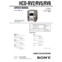 hcd-rv2, hcd-rv5, hcd-rv6, mhc-rv2, mhc-rv6 service manual