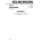 hcd-rv2, hcd-rv5, hcd-rv6 service manual