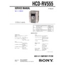 Sony HCD-RV555, MHC-RV555 Service Manual