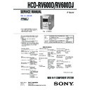 Sony HCD-RV600D, HCD-RV600DJ, MHC-RV600D, MHC-RV600DJ Service Manual