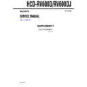Sony HCD-RV600D Service Manual