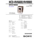 Sony HCD-RV660D, HCD-RV990D, MHC-RV660D, MHC-RV990D Service Manual