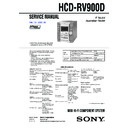 Sony HCD-RV900D, MHC-RV900D Service Manual