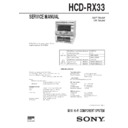 Sony HCD-RX33 Service Manual