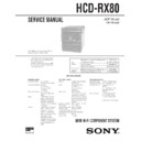 Sony HCD-RX80, MHC-RX80 Service Manual