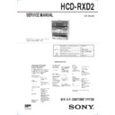 Sony HCD-RXD2, MHC-RXD2 Service Manual