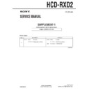Sony HCD-RXD2 Service Manual
