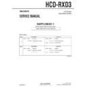 Sony HCD-RXD3 Service Manual