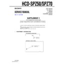 Sony HCD-SPZ50, HCD-SPZ70 Service Manual