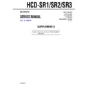 Sony HCD-SR1, HCD-SR2, HCD-SR3 (serv.man3) Service Manual