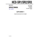 hcd-sr1, hcd-sr2, hcd-sr3 service manual