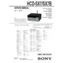 Sony HCD-SX7, HCD-SX7B Service Manual - FREE DOWNLOAD