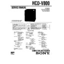 Sony HCD-V701, HCD-V800, HCD-V801, MHC-V800 Service Manual