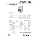 Sony HCD-V919AV, MHC-V919AV Service Manual