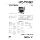 hcd-vr90av service manual