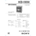 hcd-vx550, mhc-vx550 service manual