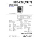 Sony HCD-VX77J, MHC-VX77, MHC-VX77J Service Manual