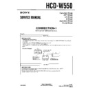 hcd-w550 service manual
