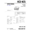 Sony HCD-WZ5, HCD-WZ50, MHC-WZ5 Service Manual