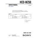 Sony HCD-WZ50, MHC-WZ50 Service Manual