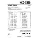 Sony HCD-XB30, LBT-XB30 Service Manual