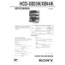 Sony HCD-XB33K, HCD-XB44K, LBT-XB33K, LBT-XB44K Service Manual