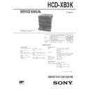 Sony HCD-XB3K, HCD-XB3KR, LBT-XB3K Service Manual