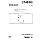 Sony HCD-XB3KR, HCD-XBR3KR, LBT-XB3KR Service Manual