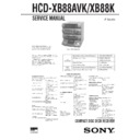 Sony HCD-XB88AVK, HCD-XB88K, LBT-XB88AVK, LBT-XB88KS Service Manual